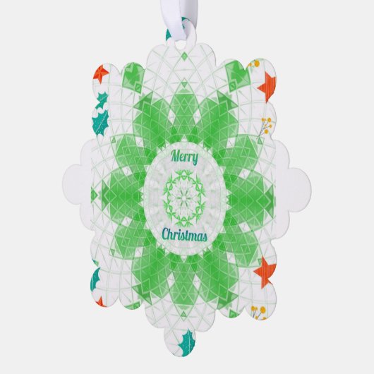 Vrolijk kerstfeest ornament kaart (Links)