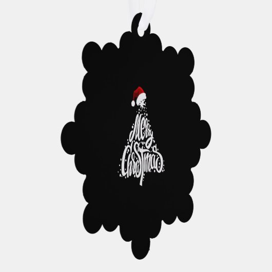 Vrolijk kerstfeest ornament kaart (Rechts)