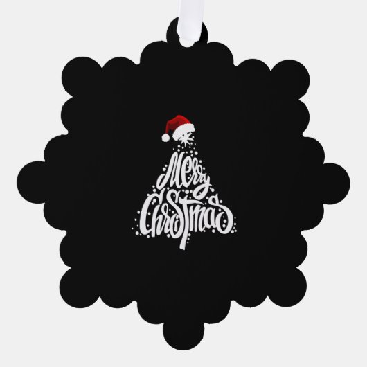 Vrolijk kerstfeest ornament kaart (Voorkant)