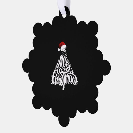 Vrolijk kerstfeest ornament kaart (Links)