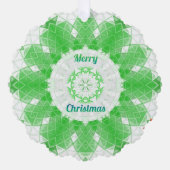 Vrolijk kerstfeest ornament kaart (Voorkant)