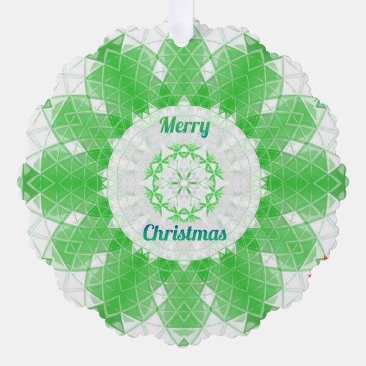 Vrolijk kerstfeest ornament kaart (Voorkant)