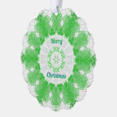 Vrolijk kerstfeest ornament kaart (Links)