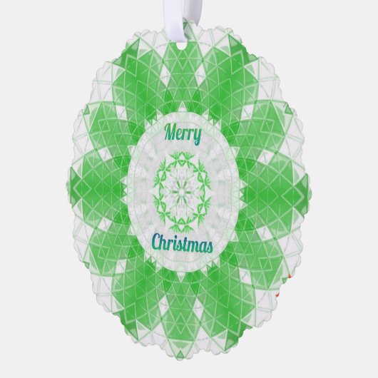 Vrolijk kerstfeest ornament kaart (Links)