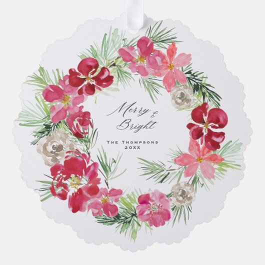 Vrolijk kerstfeest ornament kaart (Achterkant)