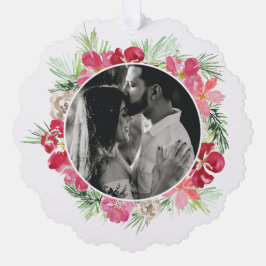 Vrolijk kerstfeest ornament kaart