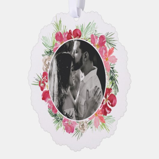 Vrolijk kerstfeest ornament kaart (Links)