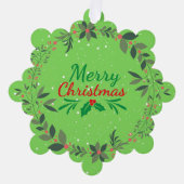 Vrolijk kerstfeest ornament kaart (Voorkant)