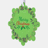 Vrolijk kerstfeest ornament kaart (Links)
