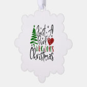 Vrolijk kerstfeest ornament kaart (Links)