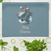 Vrolijk Kerstfeest Ornament Keuken Handdoek (Gevouwen)