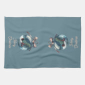 Vrolijk Kerstfeest Ornament Keuken Handdoek (Horizontaal)