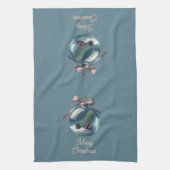 Vrolijk Kerstfeest Ornament Keuken Handdoek (Verticaal)