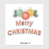 Vrolijk Kerstfeest Ornament Prettige feestdagen Ba Sticker (Vel)