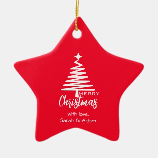 Vrolijk kerstfeest ornament te personaliseren (Voorkant)