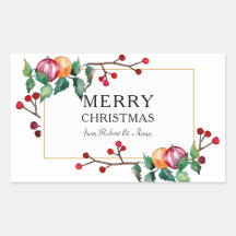 Vrolijk kerstfeest ornamenten en bessen goud lijst