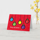 Vrolijk kerstfeest Ornamenten gouden ster groet Kaart (Gele Bloem)