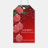 Vrolijk kerstfeest Ornamenten op maat Cadeaulabel (Achterkant)