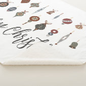  Vrolijk Kerstfeest Ornamenten Sherpa Deken (3/4)