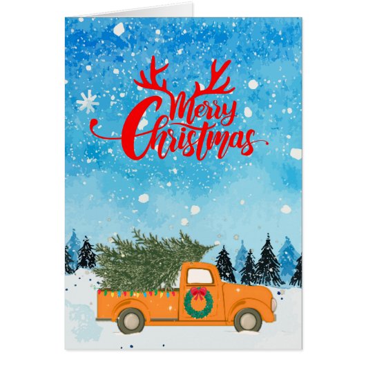 vrolijk kerstfeest! Oude Boerderijen Vrachtwagen K (Voorkant)