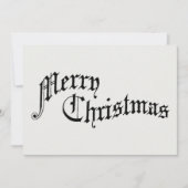 Vrolijk kerstfeest Oude Fashioned Typografie Feestdagenkaart (Voorkant)