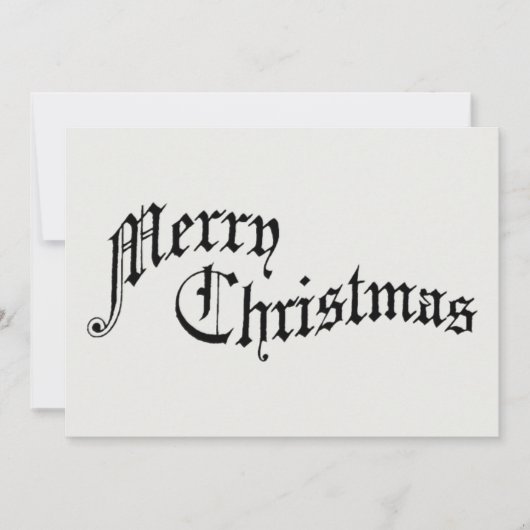 Vrolijk kerstfeest  Oude Fashioned Typografie Feestdagenkaart (Voorkant)