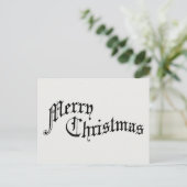 Vrolijk kerstfeest  Oude Fashioned Typografie Feestdagenkaart (Staand voorkant)