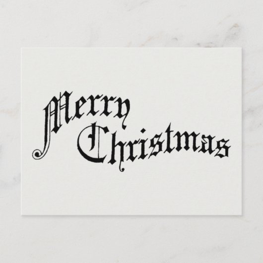 Vrolijk kerstfeest  Oude Fashioned Typografie Feestdagenkaart (Voorkant)