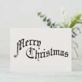 Vrolijk kerstfeest Oude Fashioned Typografie Feestdagenkaart (Staand voorkant)