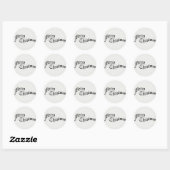 Vrolijk kerstfeest Oude Fashioned Typografie Ronde Sticker (Vel)
