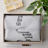 Vrolijk kerstfeest Oude Fashioned Typografie Tissuepapier (Geschenk)