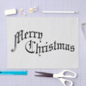 Vrolijk kerstfeest Oude Fashioned Typografie Tissuepapier (Craft)