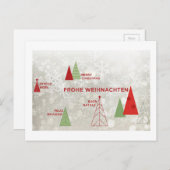 Vrolijk kerstfeest over de hele wereld feestdagenkaart (Voorkant / Achterkant)