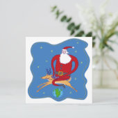 Vrolijk kerstfeest over de wereldkerstkaart feestdagenkaart (Staand voorkant)