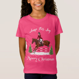Vrolijk kerstfeest, paardensportschoen t-shirt