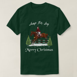 Vrolijk kerstfeest, paardensportschoen t-shirt
