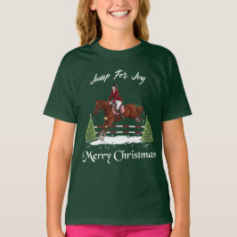 Vrolijk kerstfeest, paardensportschoen t-shirt