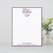 Vrolijk kerstfeest Paarse vakantie gepersonaliseer (Staand voorkant)