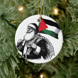 Vrolijk kerstfeest, Palestina: rechtvaardig eenhei Keramisch Ornament