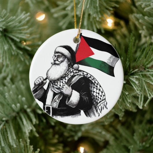 Vrolijk kerstfeest, Palestina: rechtvaardig eenhei Keramisch Ornament (Boom)