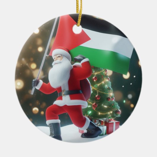 Vrolijk kerstfeest, Palestina: rechtvaardig eenhei Keramisch Ornament (Voorkant)