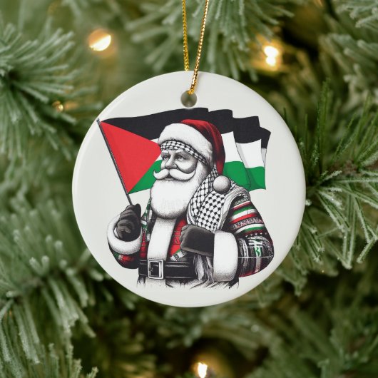 Vrolijk kerstfeest, Palestina: rechtvaardig eenhei Keramisch Ornament (Boom)