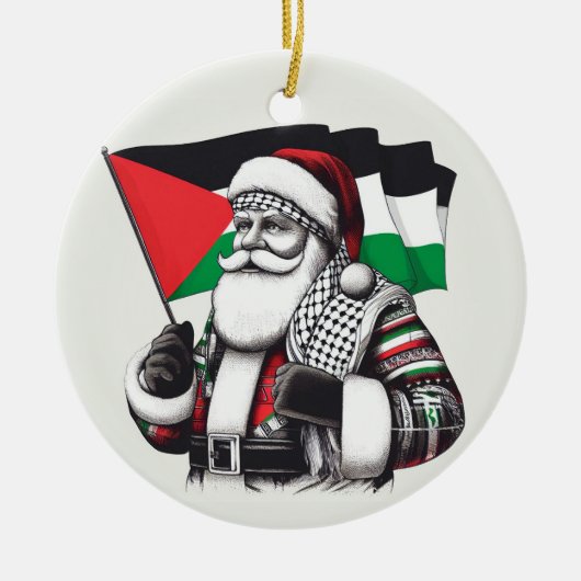 Vrolijk kerstfeest, Palestina: rechtvaardig eenhei Keramisch Ornament (Voorkant)