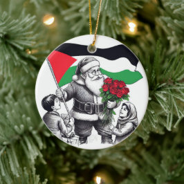 Vrolijk kerstfeest, Palestina: rechtvaardig eenhei Keramisch Ornament
