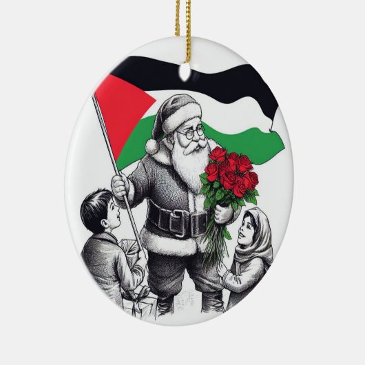 Vrolijk kerstfeest, Palestina: rechtvaardig eenhei Keramisch Ornament (Rechts)