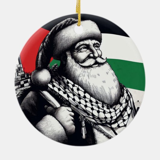 Vrolijk kerstfeest, Palestina: rechtvaardig eenhei Keramisch Ornament (Achterkant)