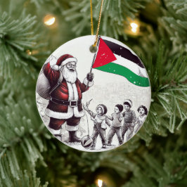 Vrolijk kerstfeest, Palestina: rechtvaardig eenhei Keramisch Ornament
