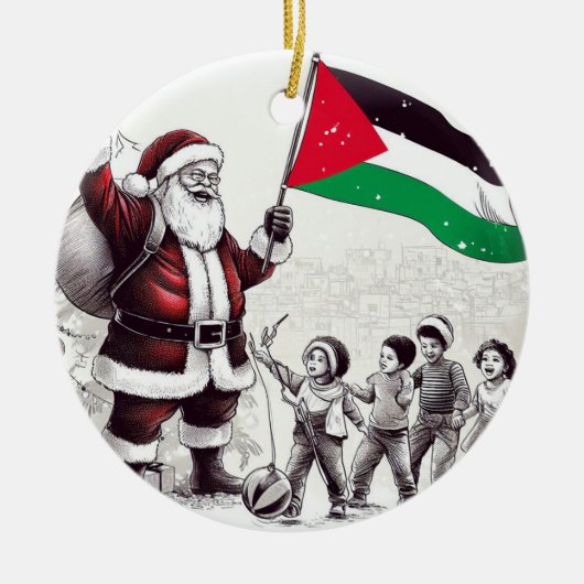 Vrolijk kerstfeest, Palestina: rechtvaardig eenhei Keramisch Ornament (Voorkant)