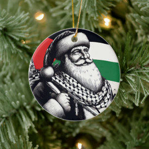 Vrolijk kerstfeest, Palestina: rechtvaardig eenhei Keramisch Ornament