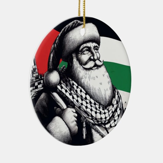 Vrolijk kerstfeest, Palestina: rechtvaardig eenhei Keramisch Ornament (Rechts)